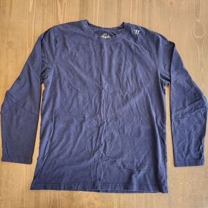 Warrior Sportswear Athletics Navy Blue Workout Long Sleeve Tee Shirt Size XL